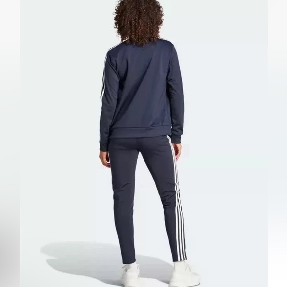 Adidas Women Essentials 3-Stripes Training Track Suit Legend Ink/white Small - Picture 2 of 4